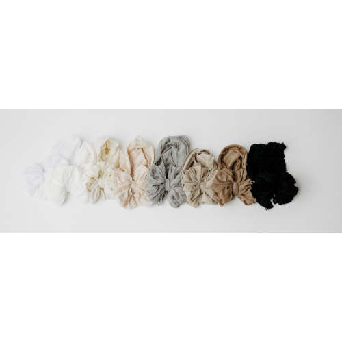 Neutral Baby Headband Collection | 8 Boutique Ruffled Bows | Save 25%