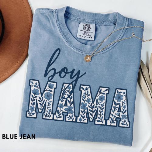 Comfort Colors® Boy Mom Shirt, Toile Floral Boy Mama Shirt, Pregnancy Announcement Boy, Mama of Boys Shirt, Mother's Day Gift, Cute Mom Tee