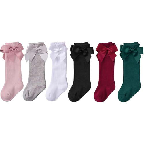 Baby Knee High Socks - Girls & Boys Newborn to Toddlers - Ruffled Tube Socks