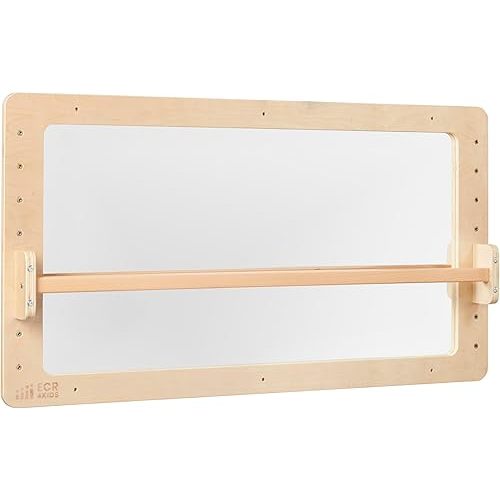 ECR4Kids Wall-Mounted Coordination Mirror, Balance Mirror, Natural