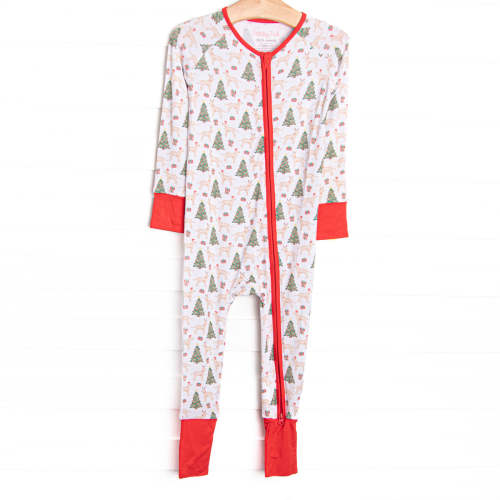 North Pole Pups Bamboo Zippy Pajama, Red – Stitchy Fish