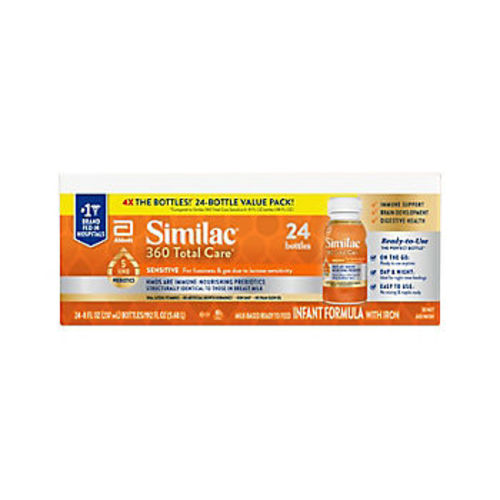 Similac 360 Total Care Sensitive Infant Formula Ready-to-Feed Bottle, 24 pk./8 fl. oz.
