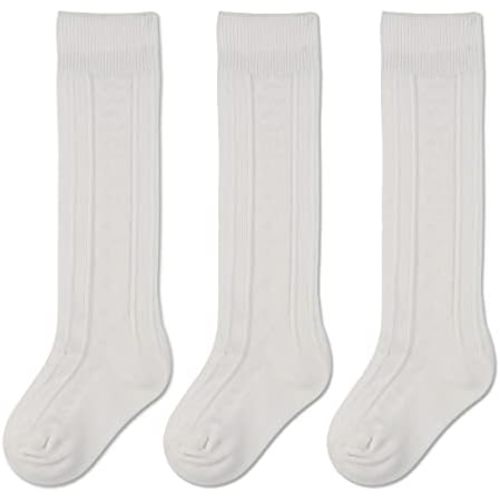 EPEIUS Baby Knee High Socks - Baby Girls Seamless Tube Ruffled Stockings Cotton Long Socks Over the Knee Sox 0-6 Years