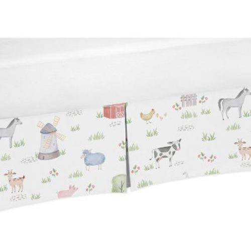 Sweet Jojo Designs Boy or Girl Gender Neutral Unisex Baby Crib Bed Skirt Farm Animals