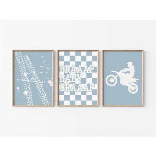 Dirt Bike Nursery - Motorcycle Nursery. Motorcycle kid gift, boys room, kids bedroom, playroom, boys wall decor, new baby gift