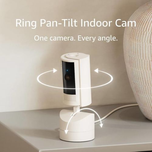 Ring Pan-Tilt Indoor Cam | See all around with 360° pan coverage, HD video, plus Two-Way Talk (2024 release) | Starlight