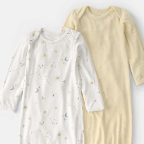 Baby 2-Pack Constellation PurelySoft Sleeper Gowns - Yellow/Cream | Carter's