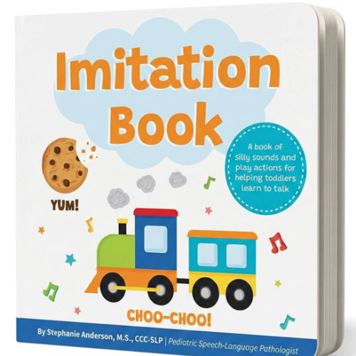 Imitation Book: Interactive & Fun Learn to Talk Board Book For Toddlers Ages 0-4, Written by a Speech Therapist