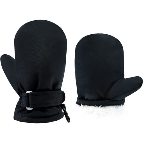 BAVST Toddler Waterproof Mittens Fleece Lined Baby Boys Girls Winter Warm Glove Kids Snow Infant Ski Mitten for 3M-5T