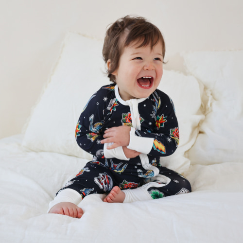 ZIPSTER™ Tattoo | Two-Way Zip Bamboo Babygrow – Zipster