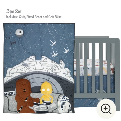 Star Wars Millennium Falcon 3-Piece Crib Bedding Set