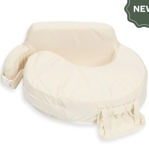 Super Deluxe Oat Nursing Pillow with 100% Organic Cotton Cover