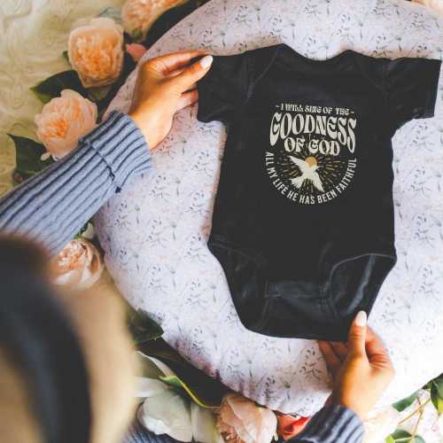 Goodness of God Baby Shirt, Christian Baby Shirt Infant Bodysuit, Christian Baby Gift