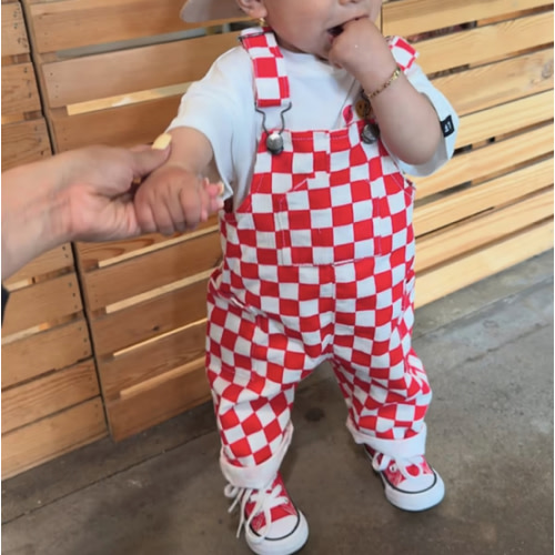 Red Checkered Overalls