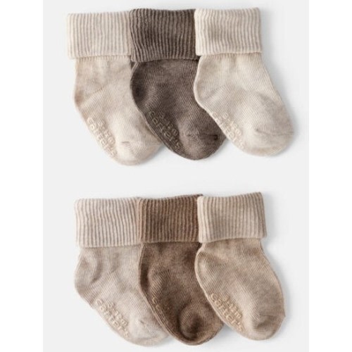 Baby 6-Pack Ankle Socks - Brown | Carter's