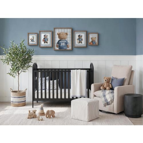 Personalized Teddy Bear Sports Set of 5 Prints - Blue Nursery Decor