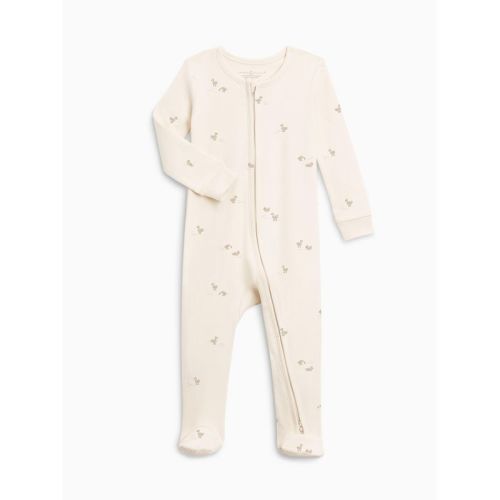 Colored Organics Peyton Zipper Sleeper | Duck / Oat + Chai Duck / Oat + Chai 3-6M