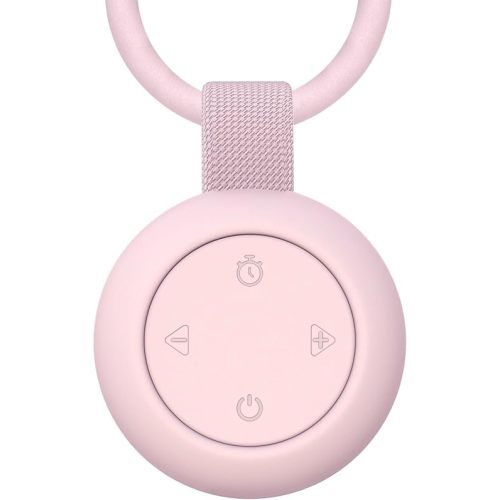 Portable Baby Sound Machine [White Noise for Babies Kids Adults][Timer Function][20 Soothing Sounds] 15 Hours Battery Life, Travel,Registry Gift,Shower,Clips on Baby Stroller.Pink