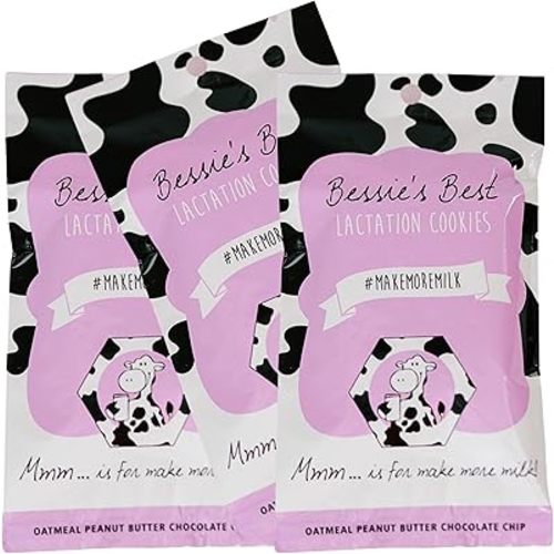 Bessie’s Best Lactation Cookies | Lactation Support | Oatmeal Peanut Butter Chocolate Chip | Increase Milk Supply | Breastmilk Boosting Cookies | Breastfeeding Snacks | 9 Count
