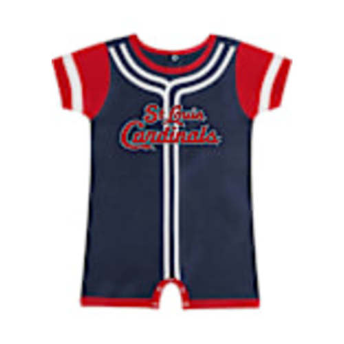 STL Cardinals St Louis Cardinals NAVY Baby Fast Pitch One Piece - 133421084