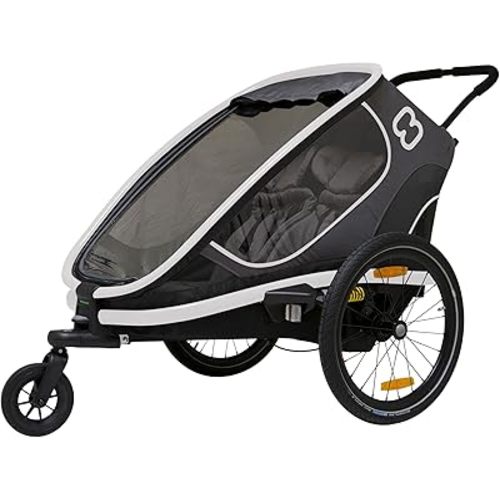 Hamax Outback Two Seat Reclining Multi-Sport Child Bike Trailer + Stroller (Jogger Wheel Sold Separately)