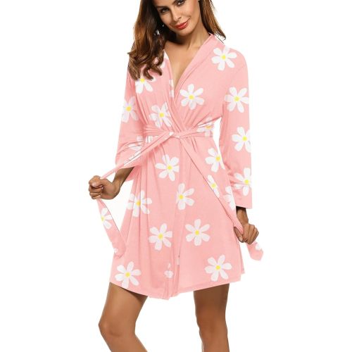 HOTOUCH Womens Robe Lightweight Short Knit Bathrobe Soft Ladies Sleepwear with Pockets