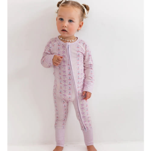 Cherry Gingham Zipper Romper – In My Jammers