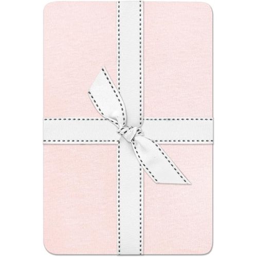 Butterblu Frankie Fitted Crib Sheet 100% Organic Cotton for Baby & Toddler Mattress, Breathable for Boys & Girls, Pale Pink, One Size