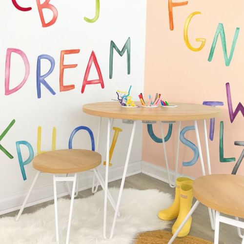 Mej Mej Uppercase Rainbow Letters Peel & Stick Wall Decals
