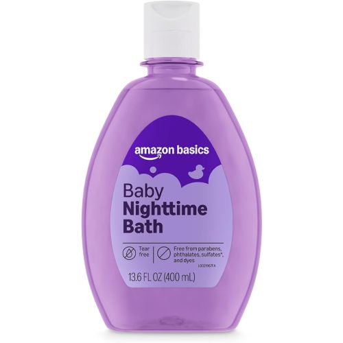 Amazon Basics Night-Time Baby Bath, Lightly Scented, 13.6 Fl Oz