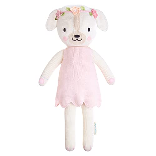 cuddle + kind Charlotte The Dog Little 13" Hand-Knit Doll – 1 Doll = 10 Meals, Fair Trade, Heirloom Quality, Handcrafted in Peru, 100% Cotton Yarn