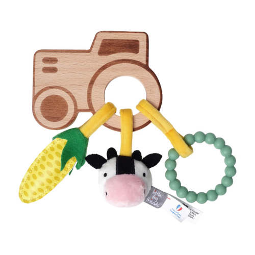 Little Big Friends Wooden Sensory Rattle - Farm