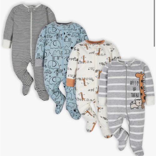 Gerber Baby Boys 4-Pack Sleep 'N Play Footie