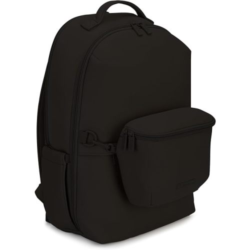 Parker Baby Drift Neoprene Backpack & Belt Bag | Roomy, Soft & Water Resistant | Travel Essentials w/Diaper Changing Pad | No-Bulk Design w/Adjustable Stroller Straps | Black