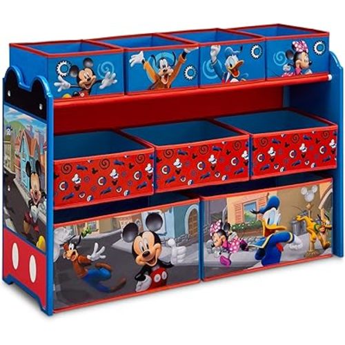 Disney Mickey Mouse Deluxe 9 Bin Design and Store Toy Organizer by Delta Children, Greenguard Gold Certified