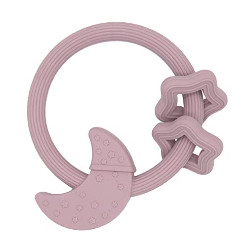 Silicone Baby Teething Toy, Silicone Baby Teether for Babies 3 Months+, BPA Free, Boys Girls Shower, Birthday, Christmas Gifts(Lilac)
