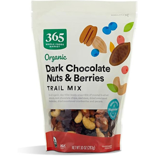 365 By Whole Foods Market Organic Dark Chocolate Nuts & Berries Trail Mix, 10 Oz