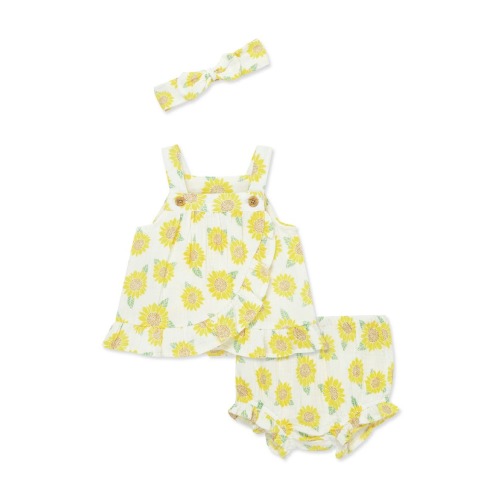 Sunflower Top, Shorts & Headband Set
