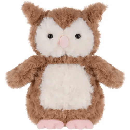 Apricot Lamb Flower Owl Plush Stuffed Animals for Kids, Soft Cute Plush Toys for Baby Girl and Boy, Fluffy Flower Owl Brown (Dark Brown)
