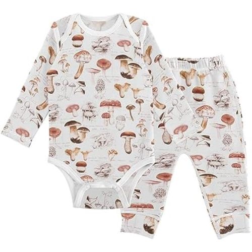 vvfelixl Baby Bodysuits Pants Sets Border Collie Dog Long Sleeve Baby Clothes For Boys Girls 0-24 Months Cow Pattern