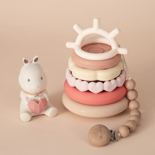 Bunny Stacking Teething Rings