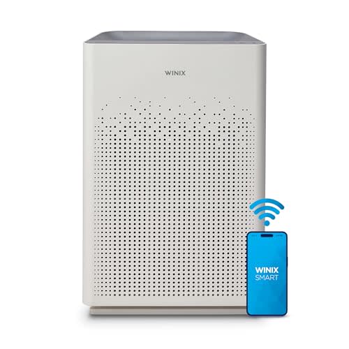 WINIX AM90 Air Purifier for Home Large Room Up to 1740 Ft² in 1 Hr With Air Quality Monitor, True HEPA, Carbon Filter and Auto Mode, Captures Pet Allergies, Smoke, Dust
