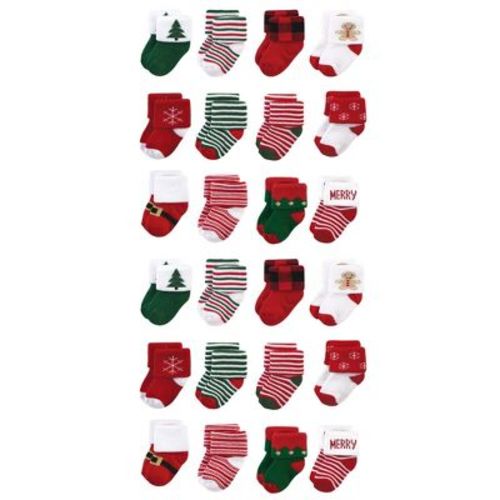 Hudson Baby Cotton Rich Baby Terry Socks 24-Pack