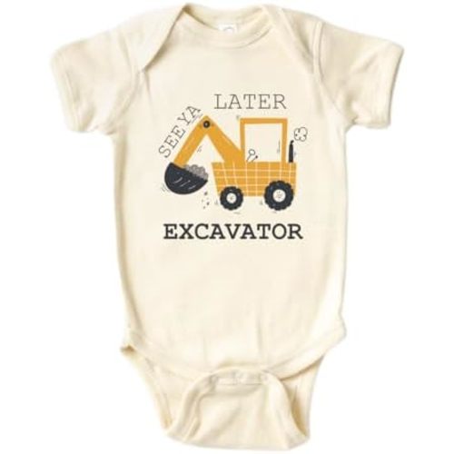 See Ya Later Excavator Baby Bodysuit, Newborn Outfit, Baby Clothes, Gift for Children
