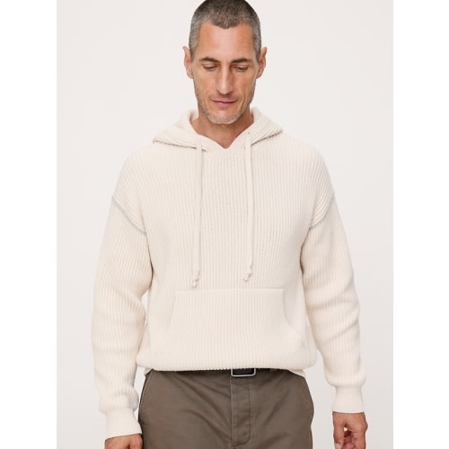 Merino-Cotton Sweater Hoodie