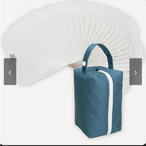 Reusable Cotton Wipes - 20 Pack With Sea Travel Pod