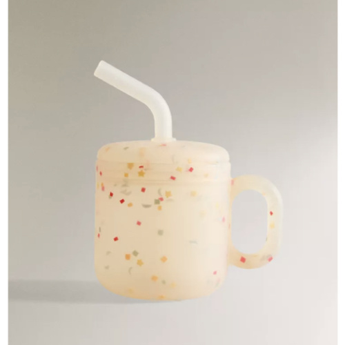 KIDS’ SILICONE CONFETTI TUMBLER WITH STRAW - Multicolored | ZARA United States