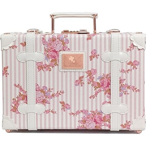 Unitravel Baby Keepsake Case, Handmade Memory Storage Box, Newborn Keepsake Box, Vintage Suitcase for Baby Shower, Baptism, Naming Ceremony or Birthday