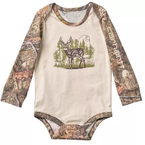 Baby Boys' Carhartt Deer Camo Long Sleeve Onesie