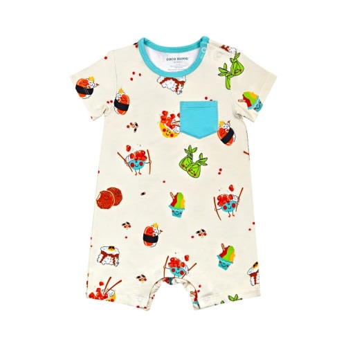 Island Mixed Plate Shortie Bamboo Romper